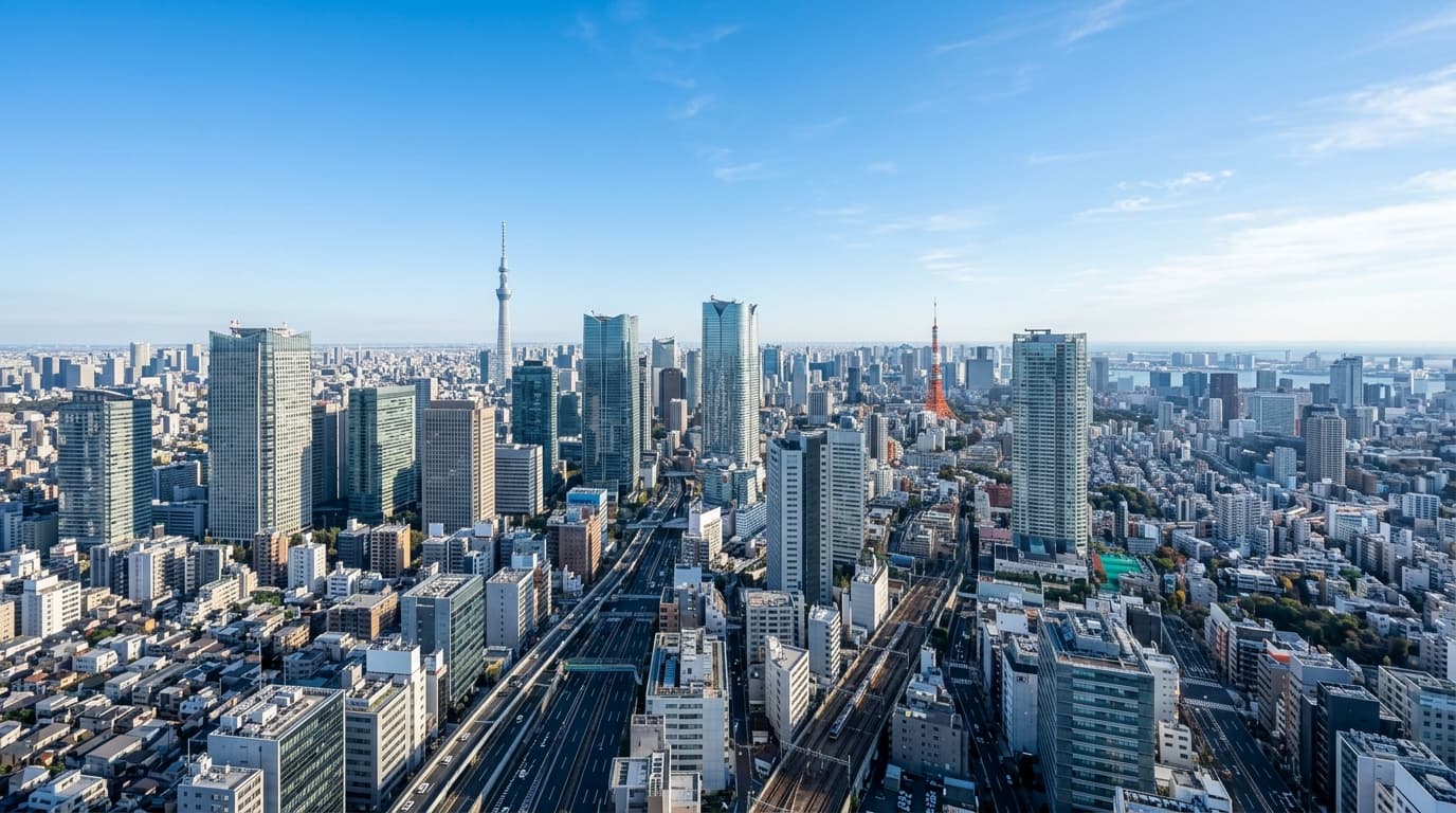 Lanskap Gedung Korporasi Tokyo Jepang